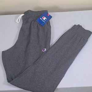 Champion Men's Gray Cotton Blend Jogger Pants Size S Drawstring Pockets